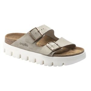 Papillio by Birkenstock Arizona Chunky Platform Sandal Taupe  Suede 41 W10 M8